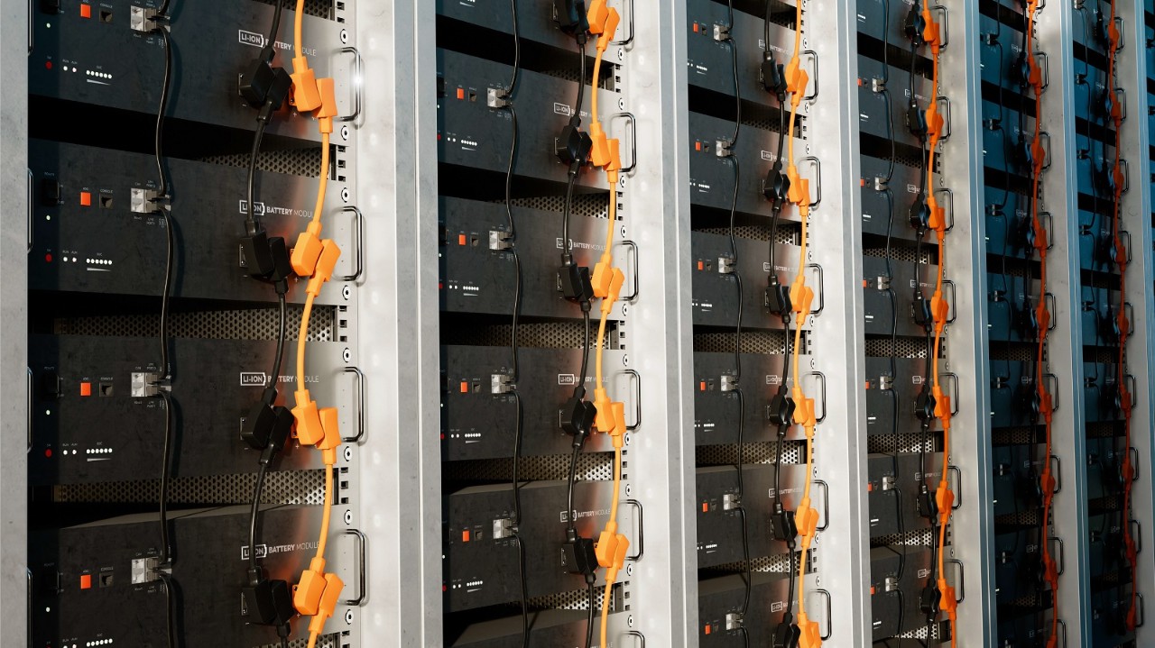 Stock image of energy storage systems