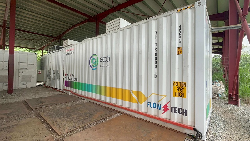 VFlowTech's energy storage system at Pulau Ubin