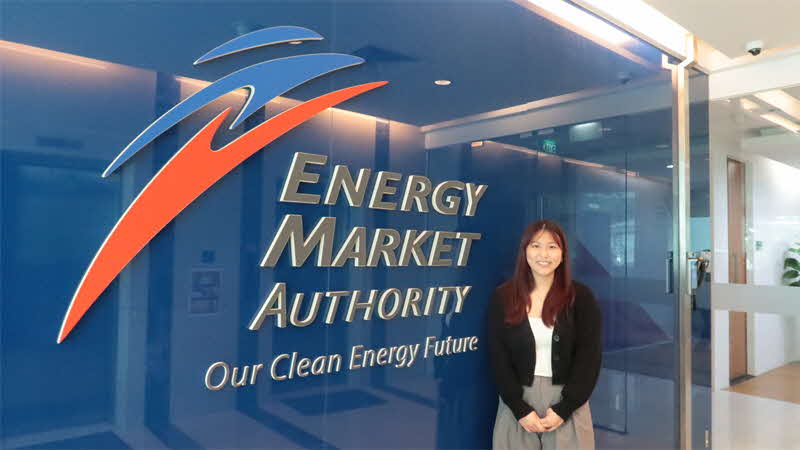 Photo of Tan Hui Xin, currently interning with the Data and Analytics department  at the Energy Market Authority.