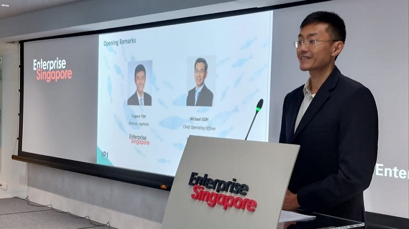 Photo of Eugene Toh at an event by Enterprise Singapore