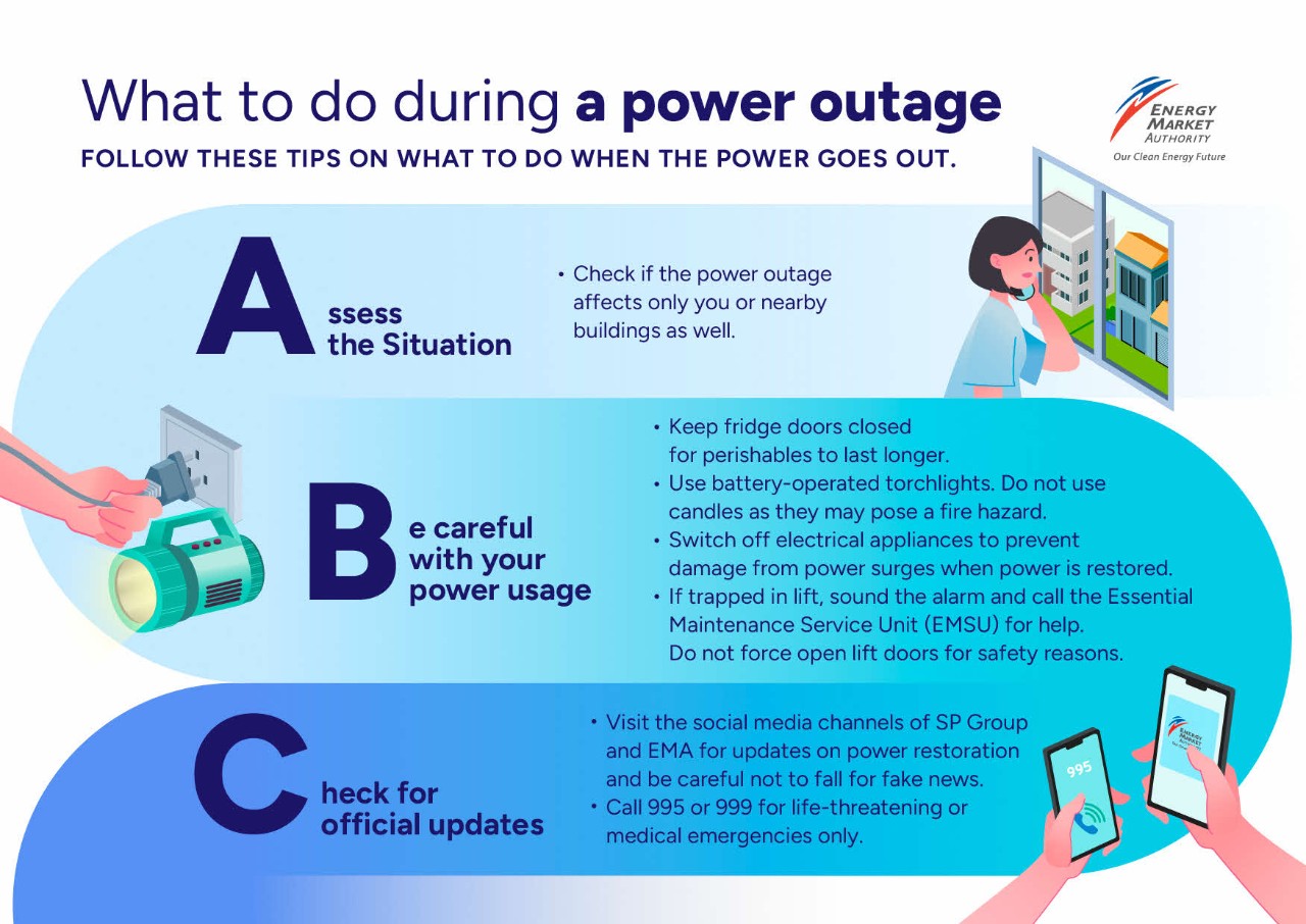 Tips for individuals on what to do during a power outage