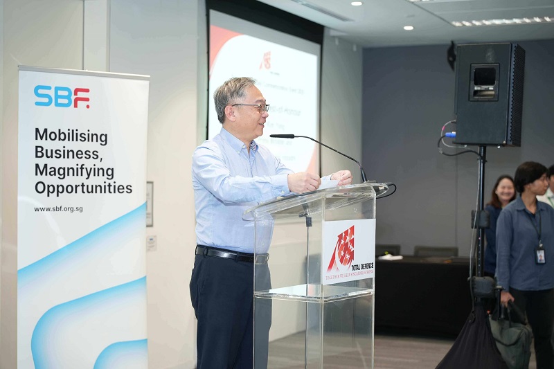 Photo of Deputy Prime Minister Gan Kim Yong speaking at the launch of Exercise SG Ready 2025