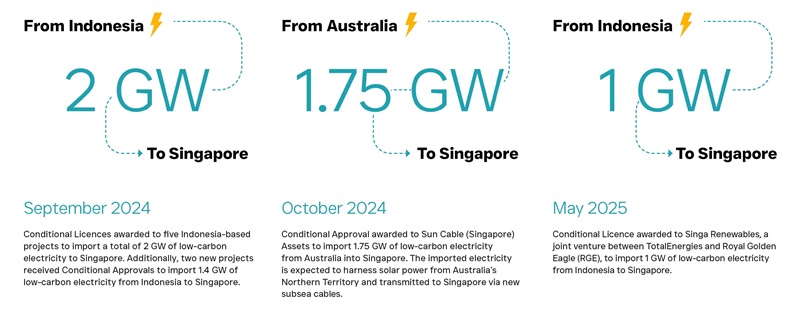 Infographic on Conditional Approvals granted by the Energy Market Authority of Singapore